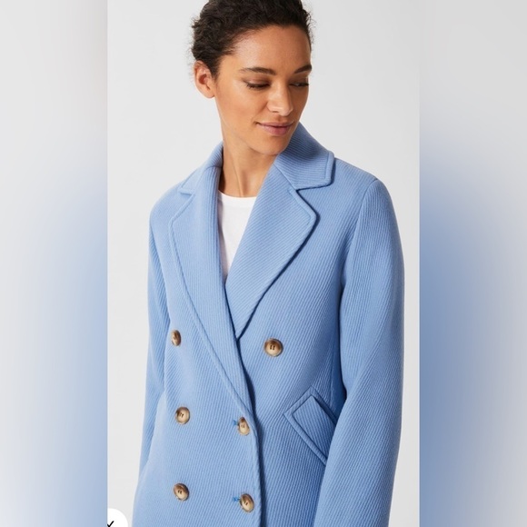 Hobbs Bette sky blue wool blend coat NWT - Picture 4 of 12
